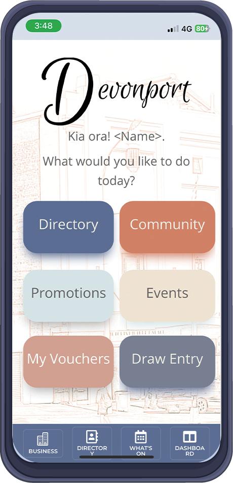 Mobile Phone Screen Shot (Home)